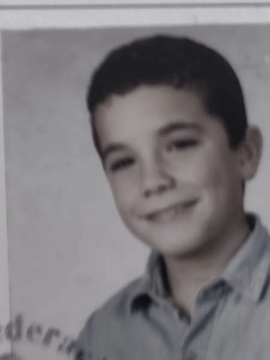 Javier Torralba as a boy, photo from his first federation licence