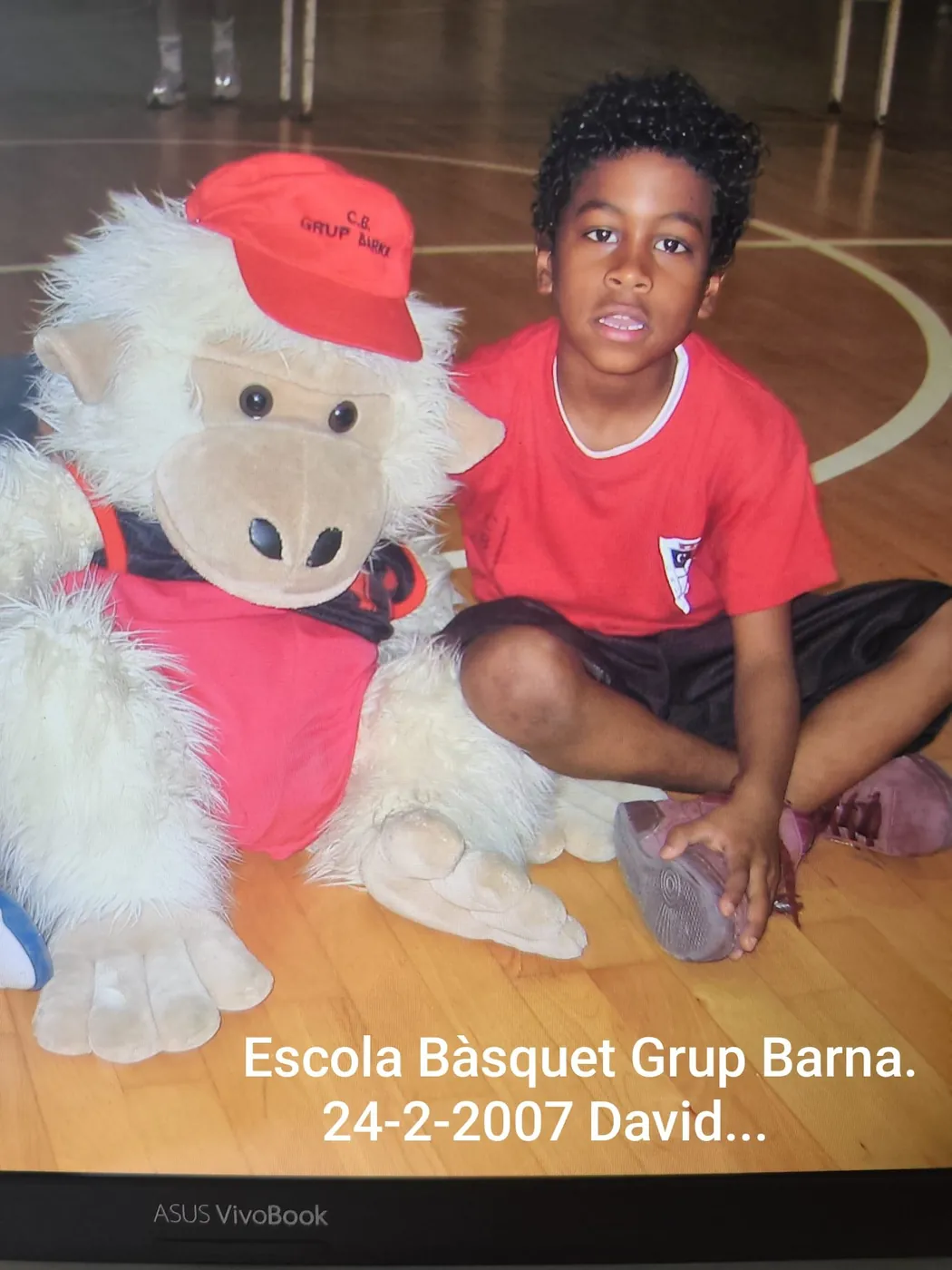 David Mejía as a boy at the Grup Barna Basketball School, February 2007