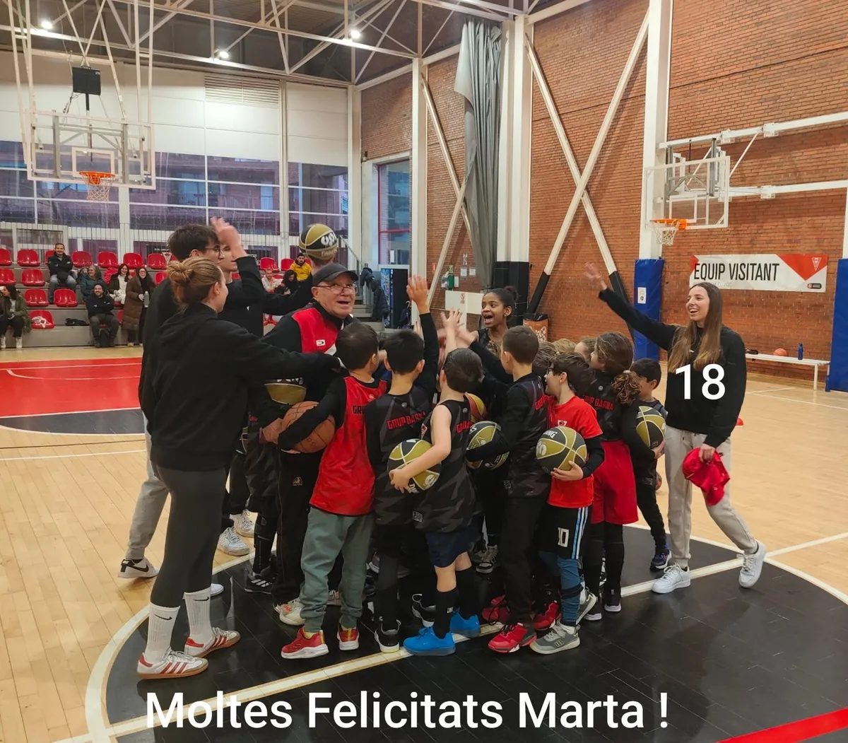 The Escoleta congratulating Marta on turning 18