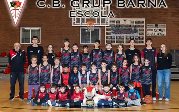 Foto d'equip de l'Escola de bàsquet del CB Grup Barna, temporada 2025-26